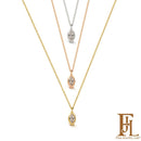 Pendentif diamant solitaire or blanc