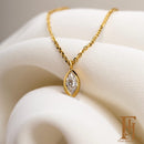 Pendentif diamant solitaire or blanc