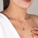 Pendentif or saphir