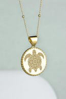 Pendentif tortue or