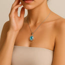 Pendentif pierre bleue
