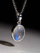 Pendentif argent pierre de lune