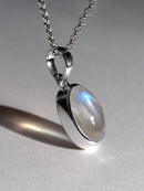 Pendentif argent pierre de lune