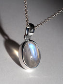 Pendentif argent pierre de lune