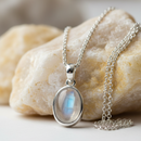 Pendentif argent pierre de lune