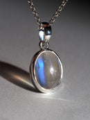 Pendentif argent pierre de lune