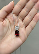 Pendentif pierre rouge