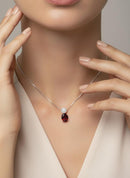 Pendentif pierre rouge