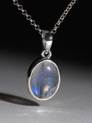 Pendentif argent pierre de lune