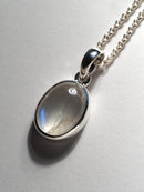 Pendentif argent pierre de lune
