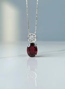 Pendentif pierre rouge