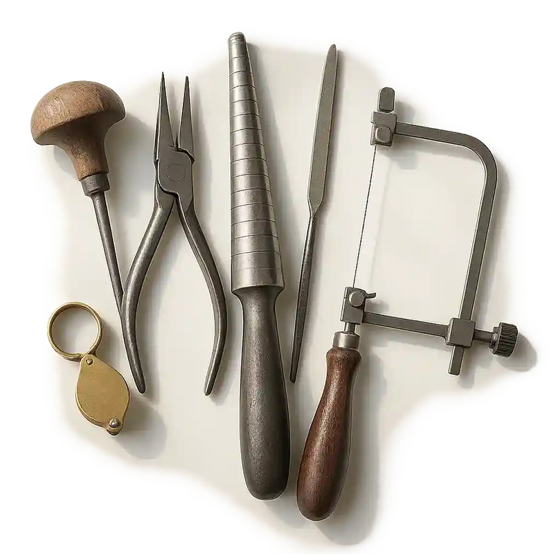 Outils de bijoutier : loupes, balances et accessoires de mesure