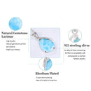 Pendentif larimar argent - Ma Passion - Fabrication de bijoux