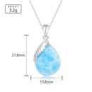 Pendentif larimar argent - Ma Passion - Fabrication de bijoux