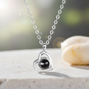 Pendentif photo coeur (je t'aime en 100 langues)