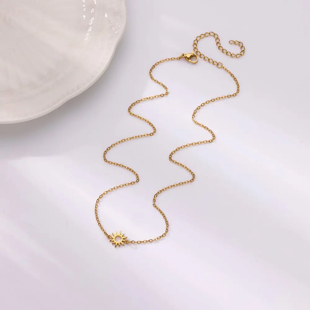 Pendentif Doré En Forme De Soleil | Bijou Vintage 9-15 Cm